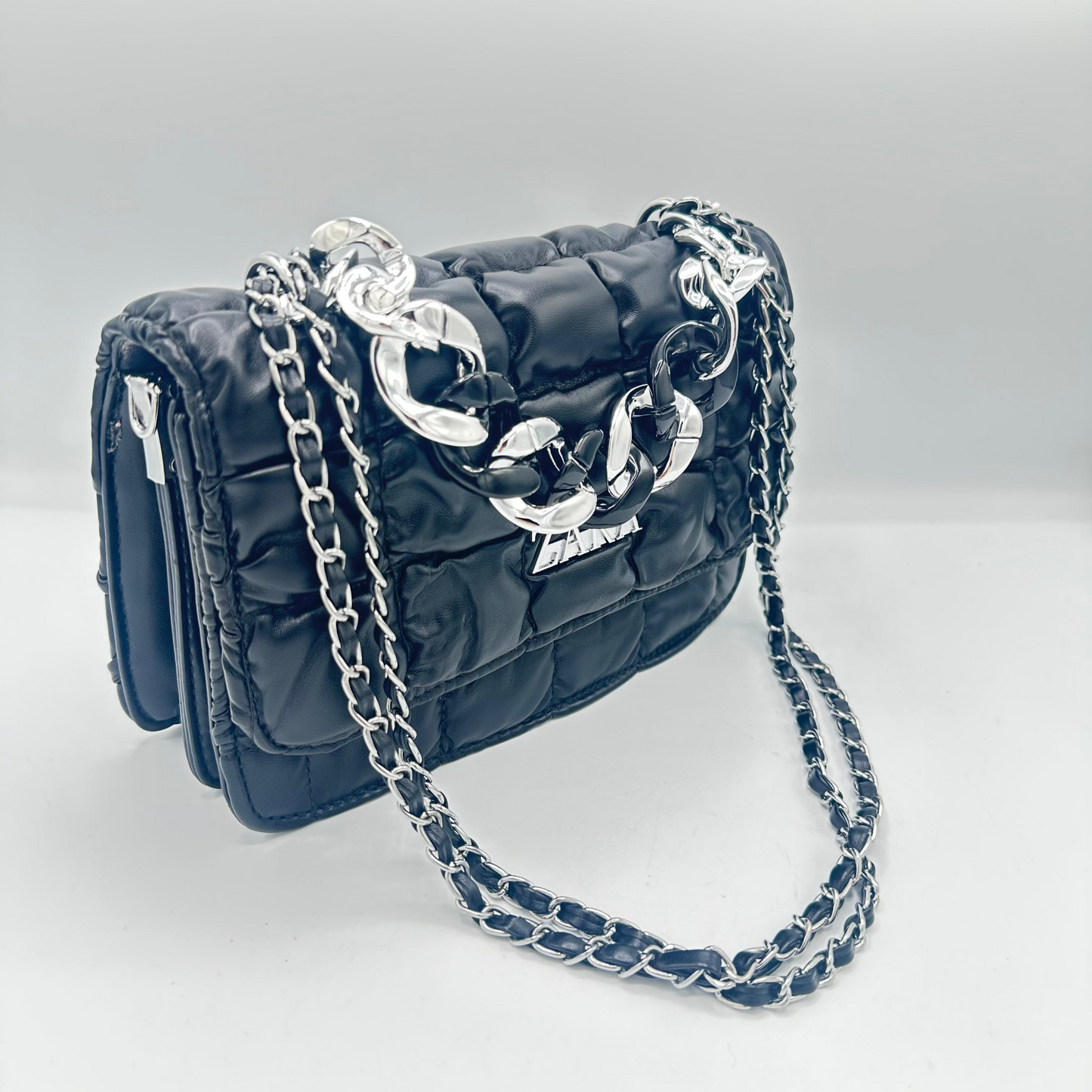 Black Padded Crossbody Bag