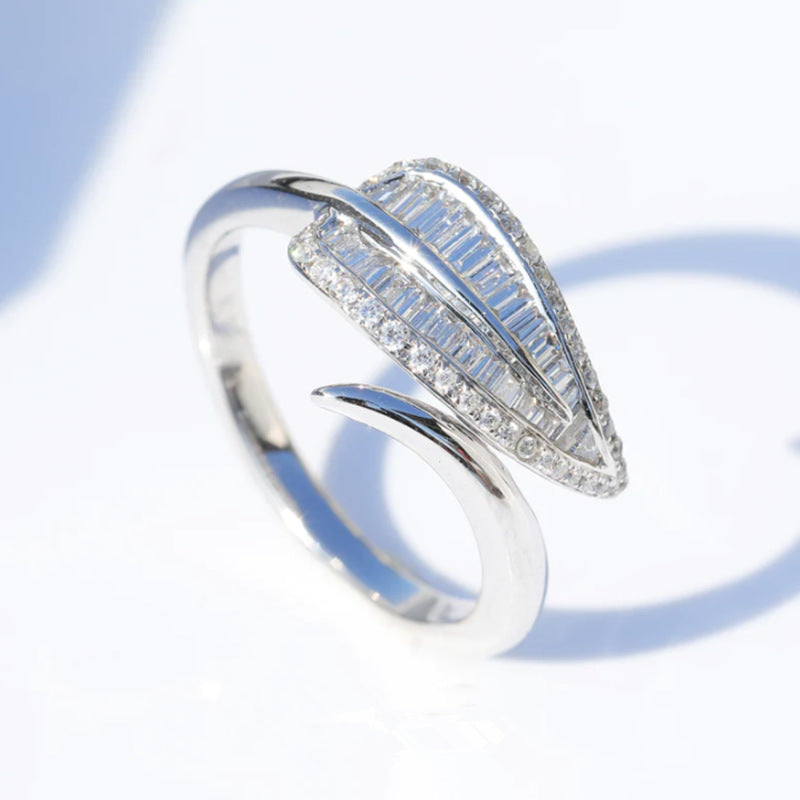 Silver Leaf Ring