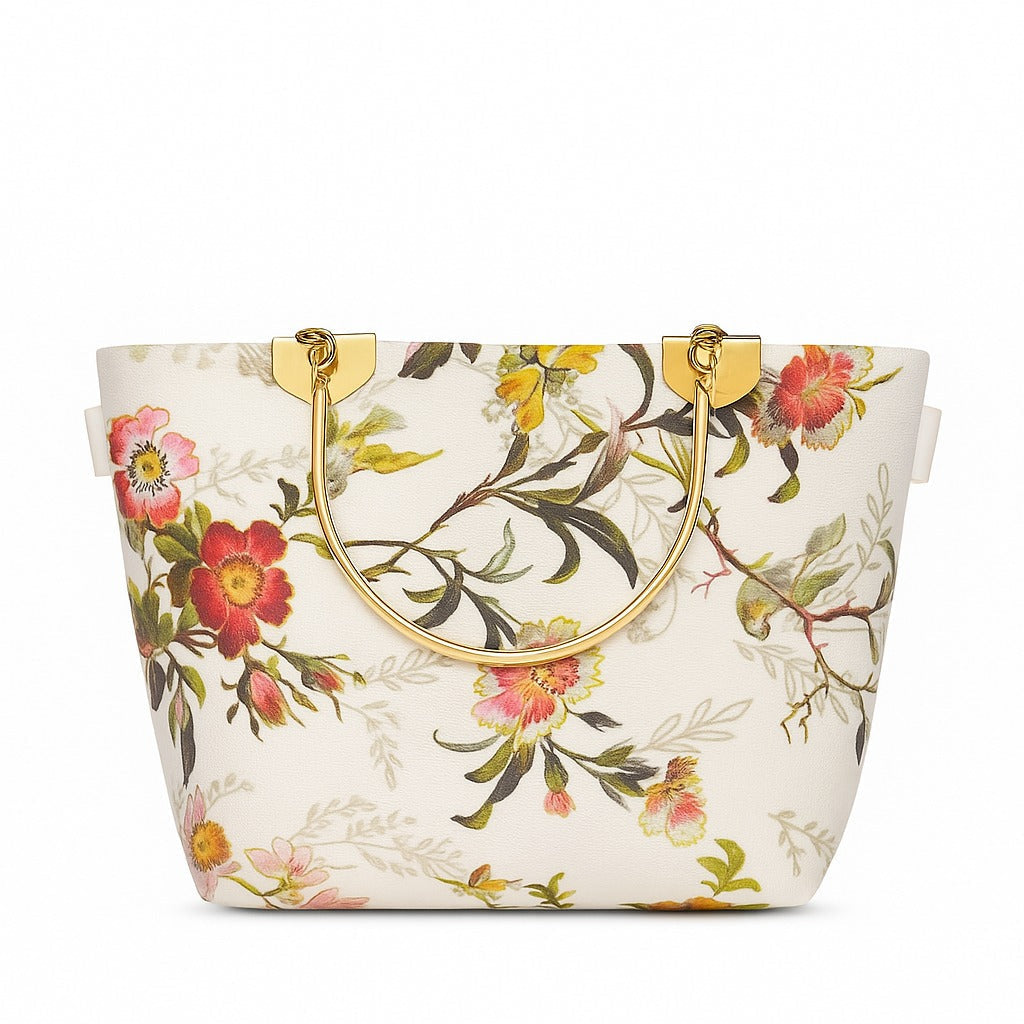 Elegant Floral Print Handbag
