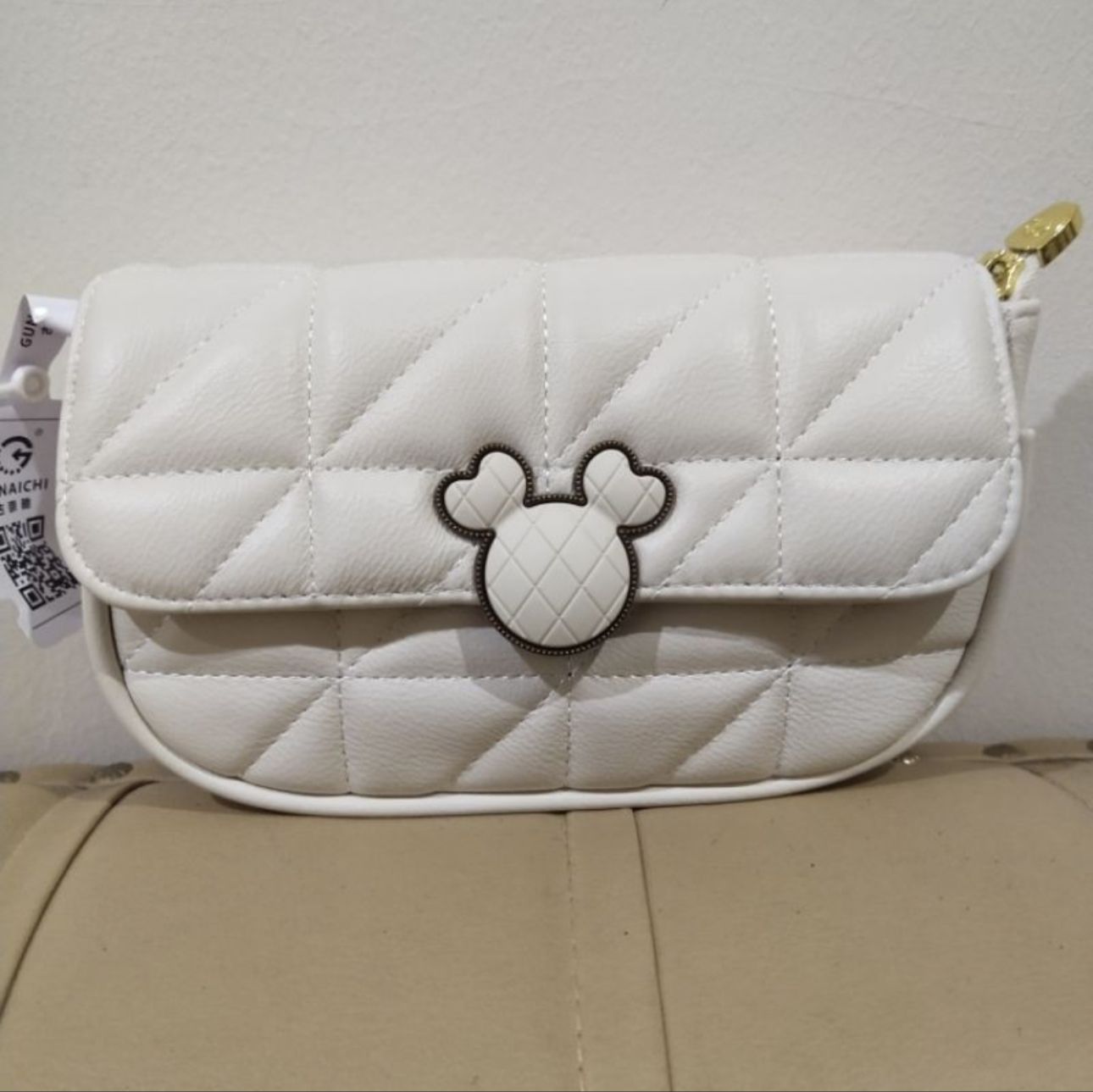 Quilted Mickey Style Shoulder Bag