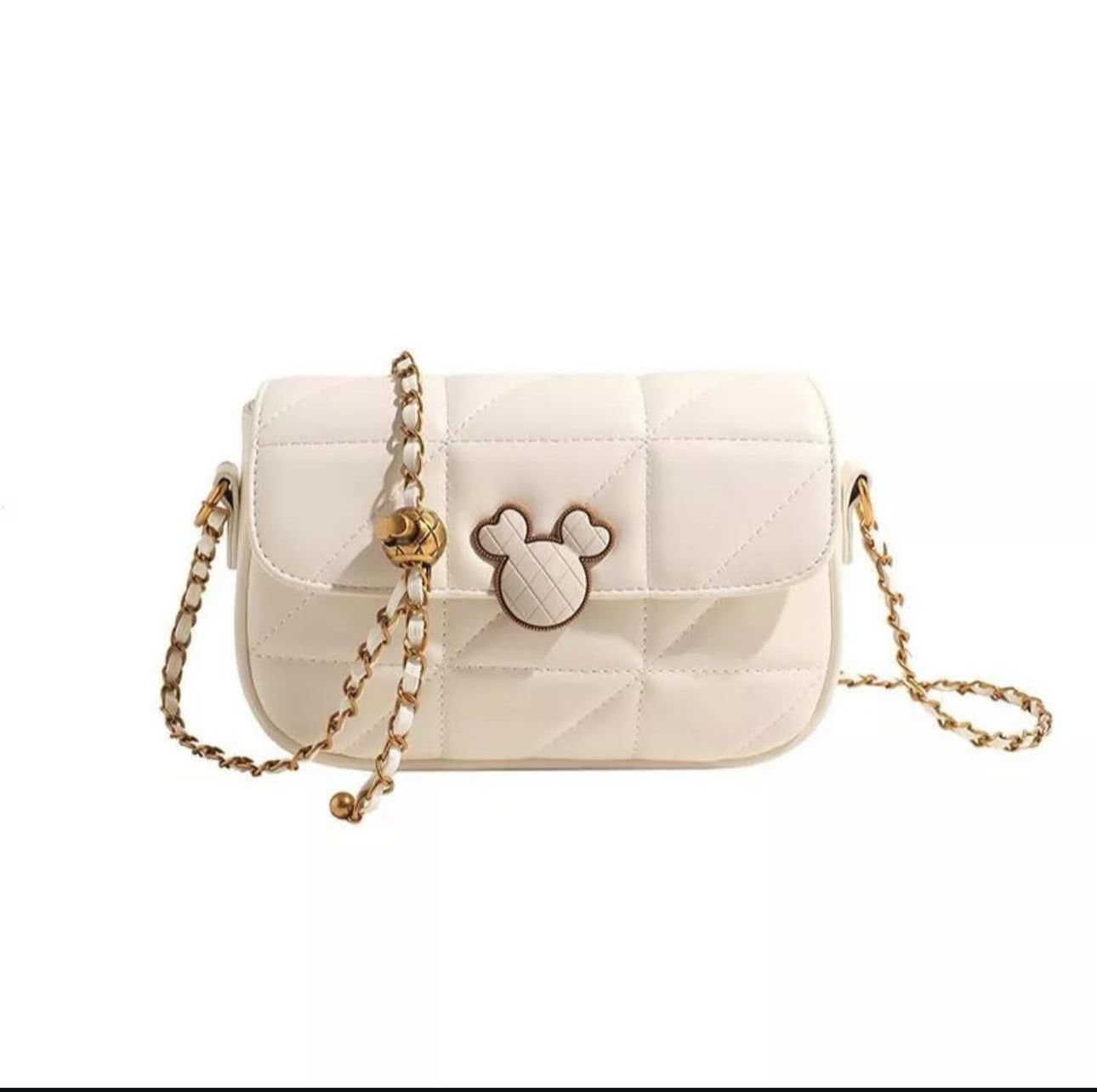 Quilted Mickey Style Shoulder Bag