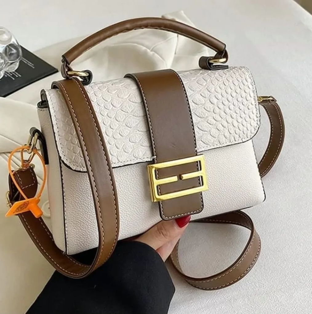 Stylish Two-Tone Shoulder Bag