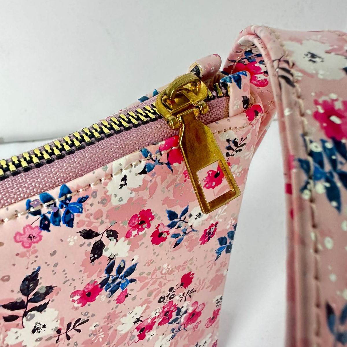 Floral Arm Pit Handbag with Bow Accent