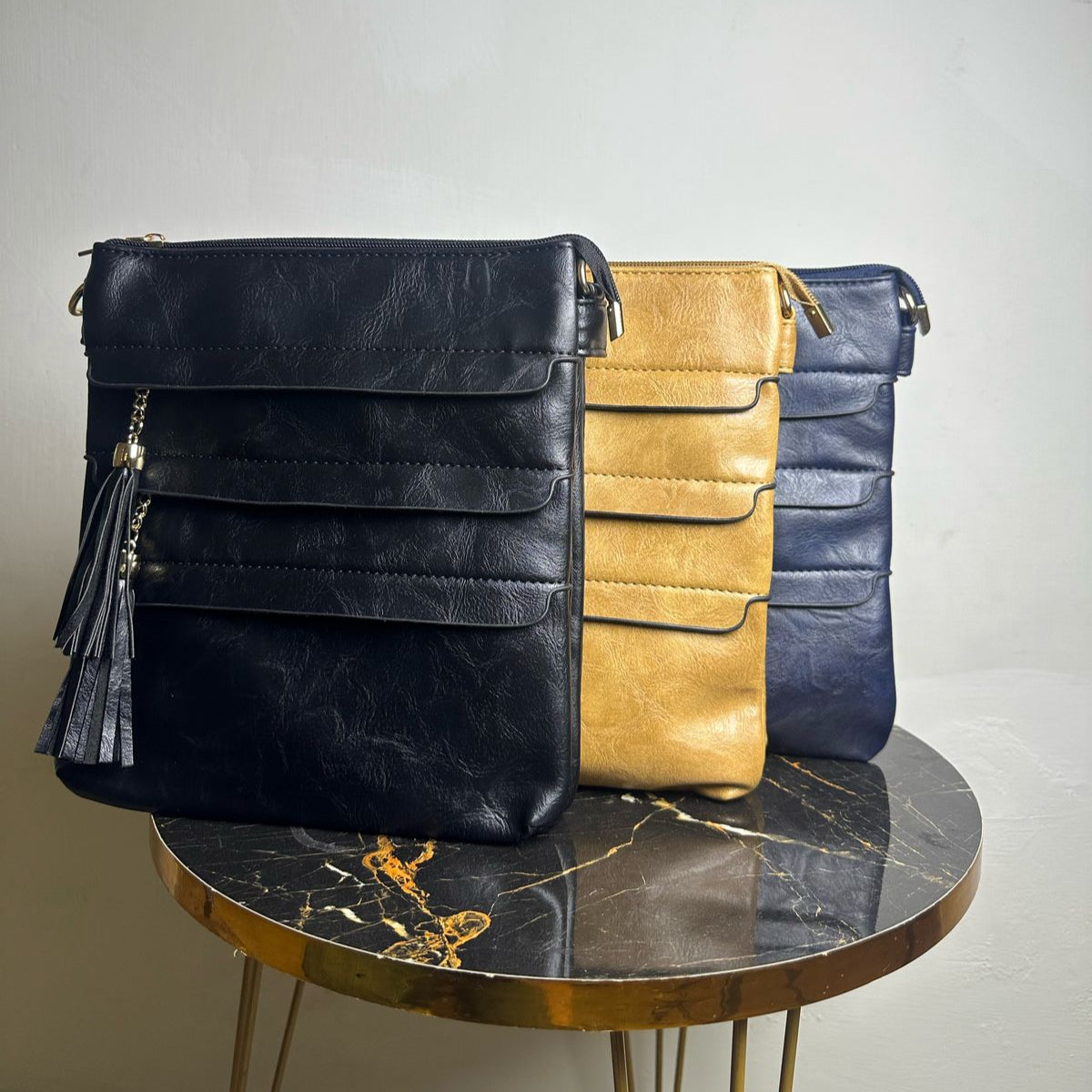 Versatile Crossbody Bag with Tassel