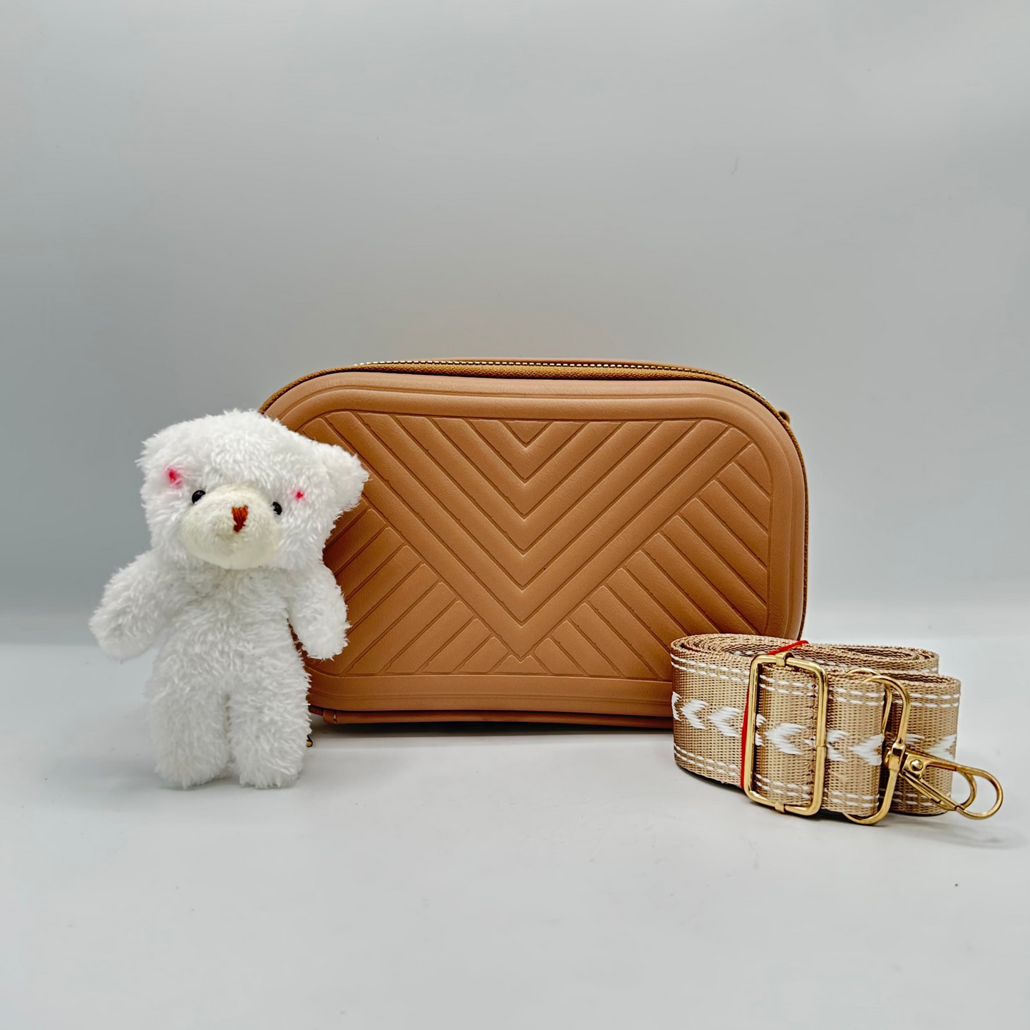Quilted Handbag with Teddy Charm