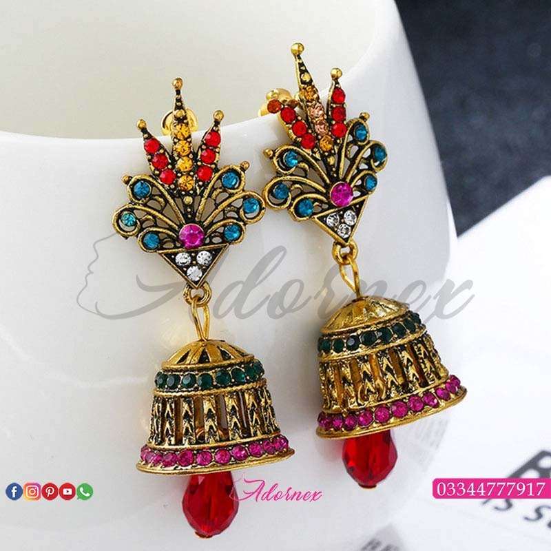 Antique Jhumki Flower Style