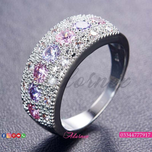 Multicolor Zircon Ring - 6