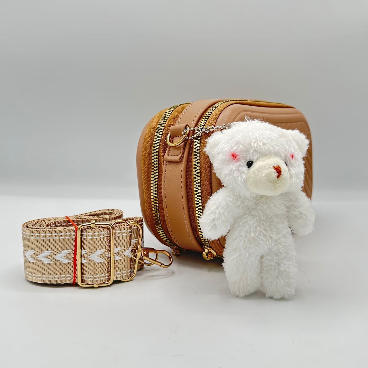 Quilted Handbag with Teddy Charm