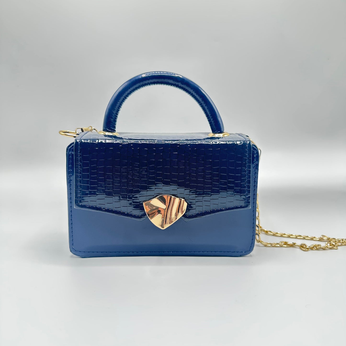 Stylish Patent Leather Handbag