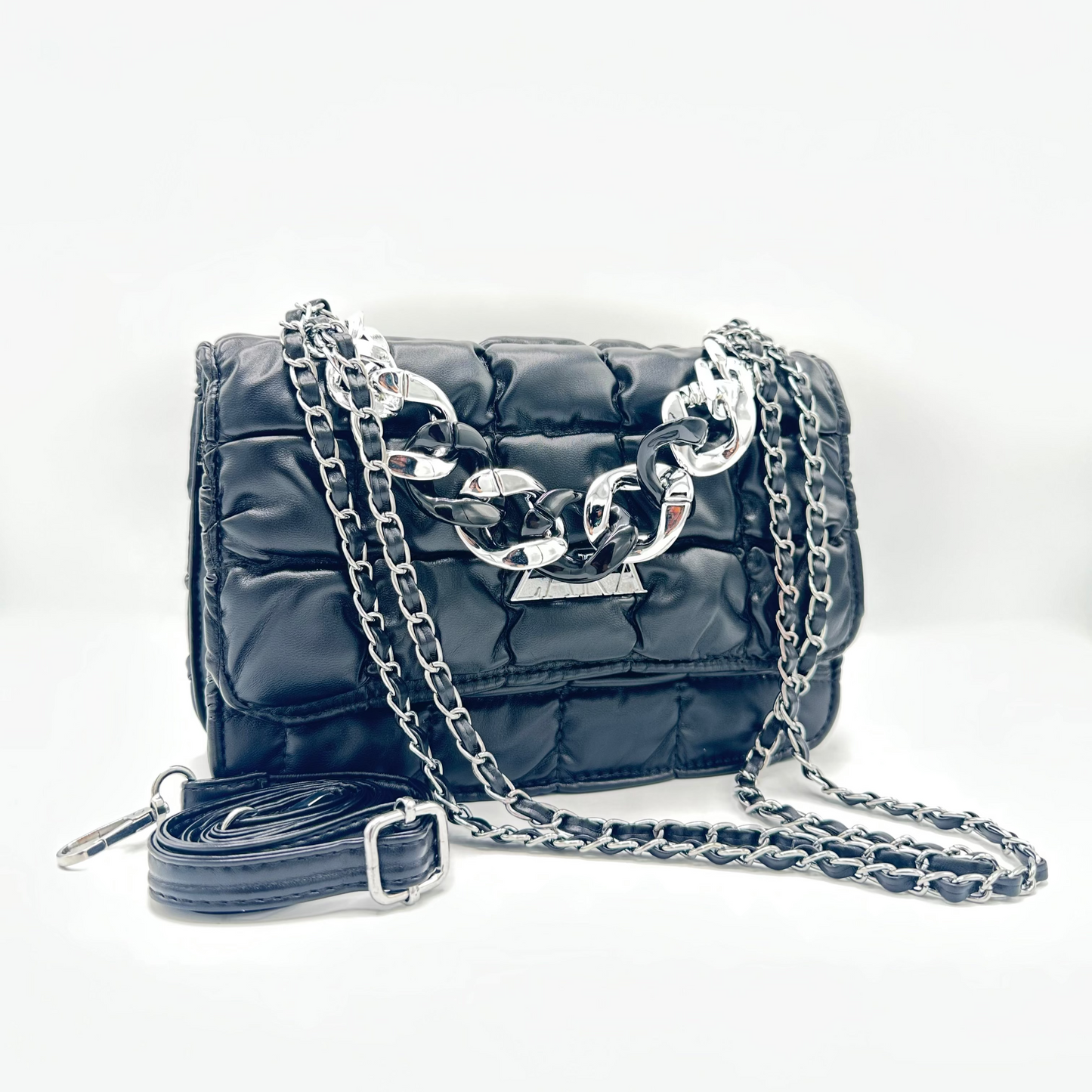 Black Padded Crossbody Bag