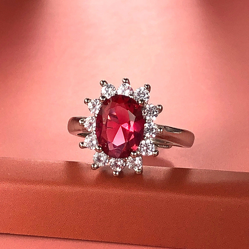 Pink Stone Zirconia Ring