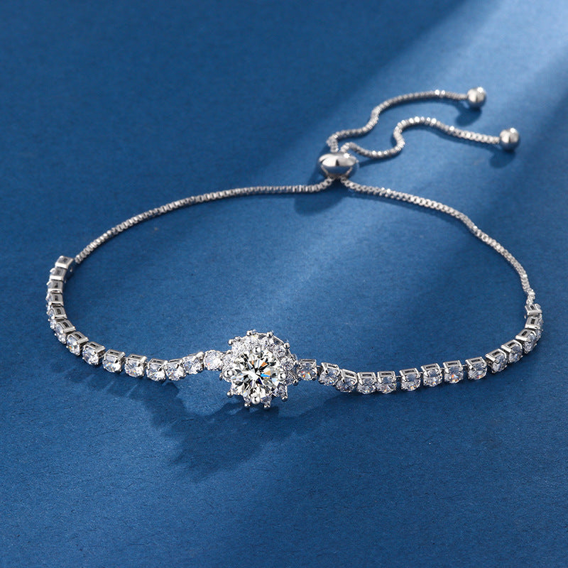 Silver Solitaire Bracelet