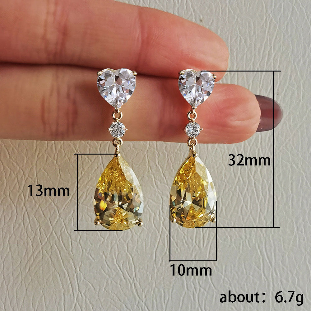 Silver Mustard Earring