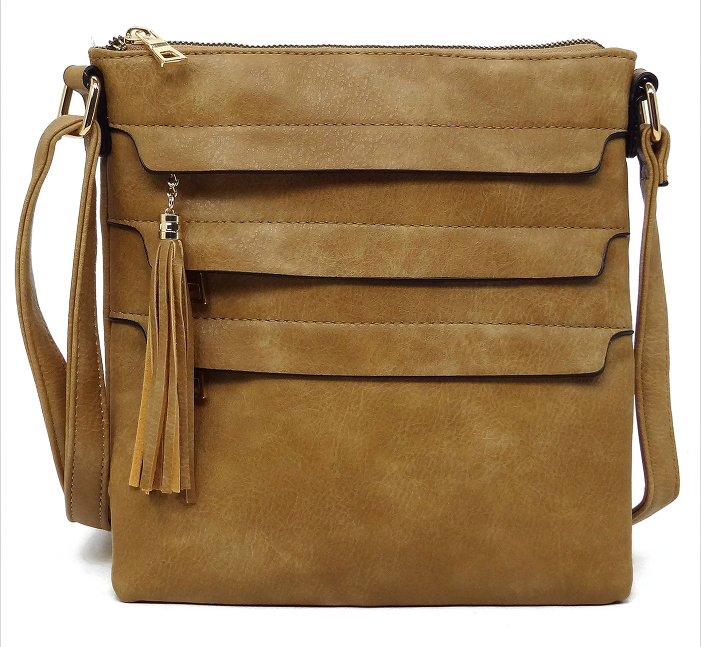 Versatile Crossbody Bag with Tassel