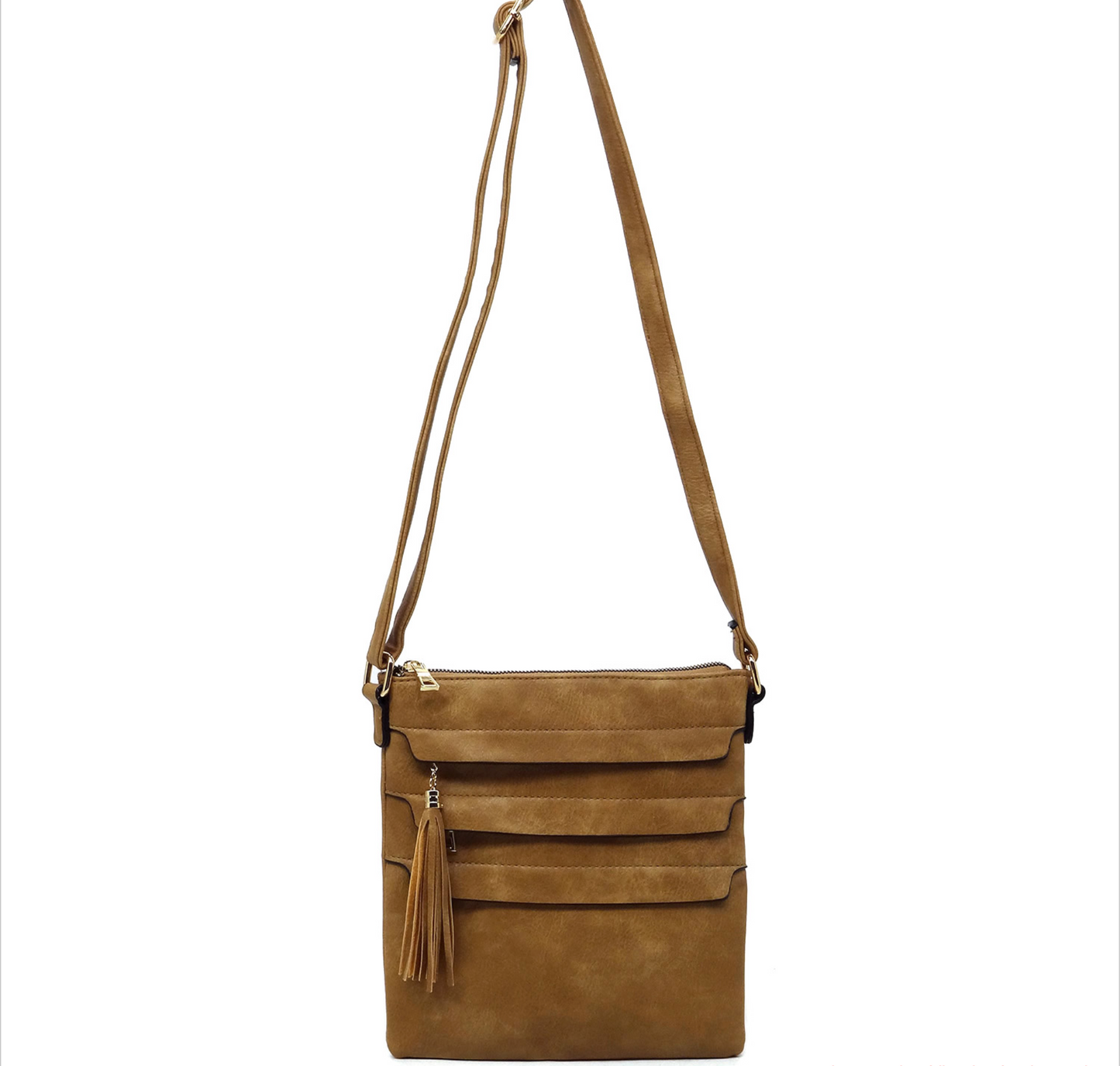 Versatile Crossbody Bag with Tassel