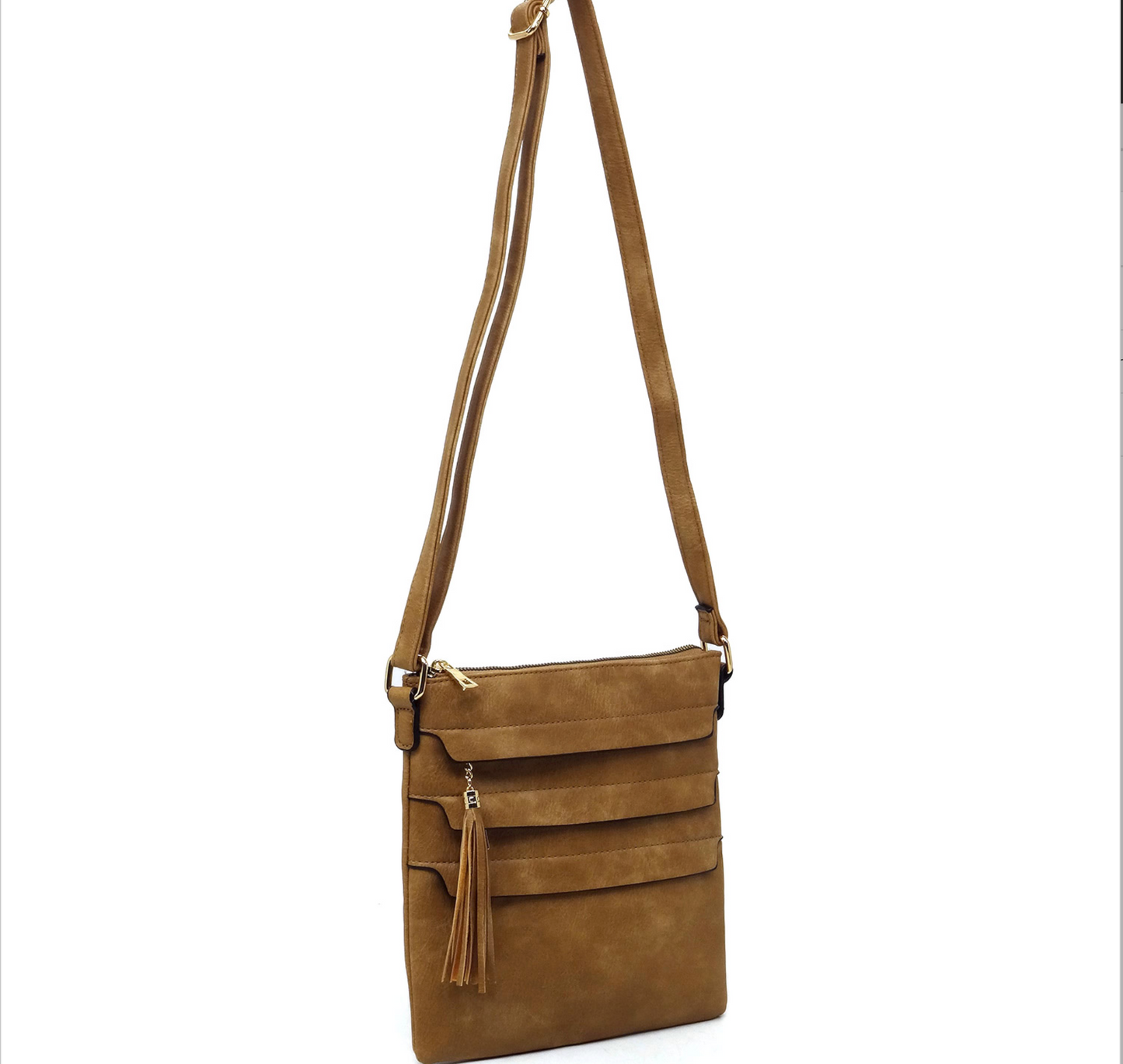 Versatile Crossbody Bag with Tassel
