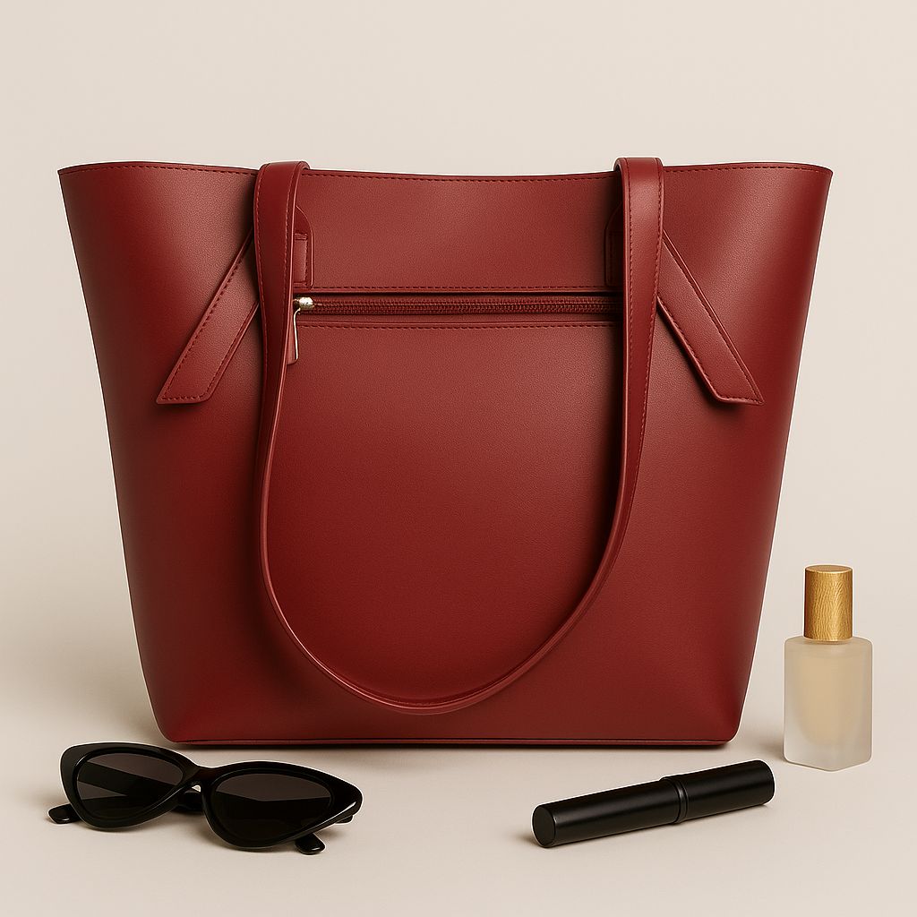 Stylish Red Tote Bag