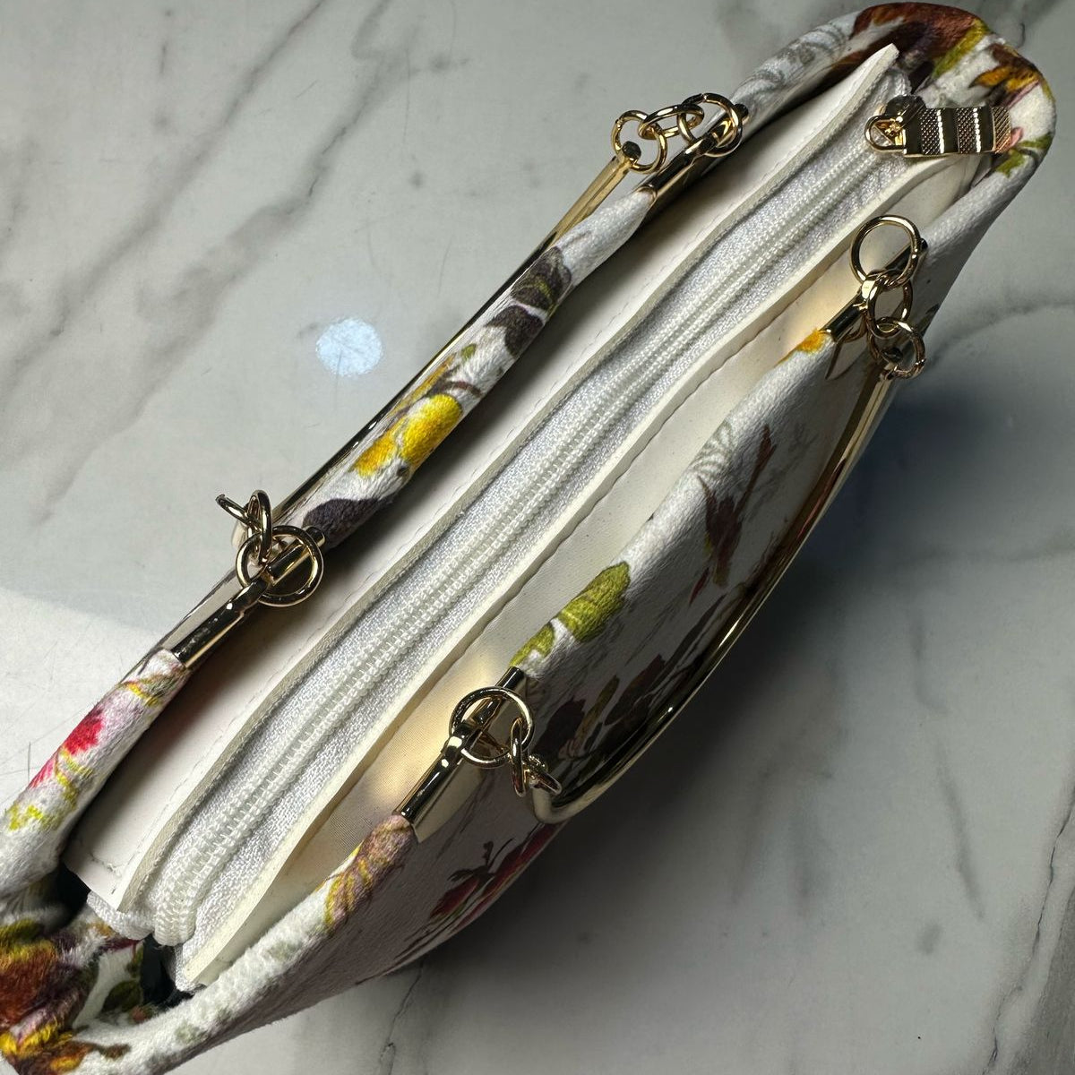 Elegant Floral Print Handbag